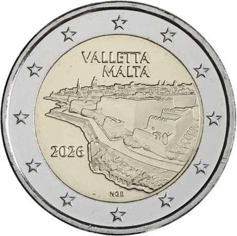 Мальта 2 евро 2026 г. Валлетта  (UNC)