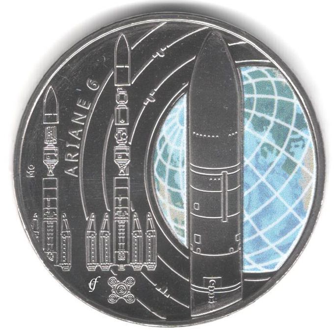 Германия 5 евро 2026 г. Исследования космоса ,ракета Ariane 6