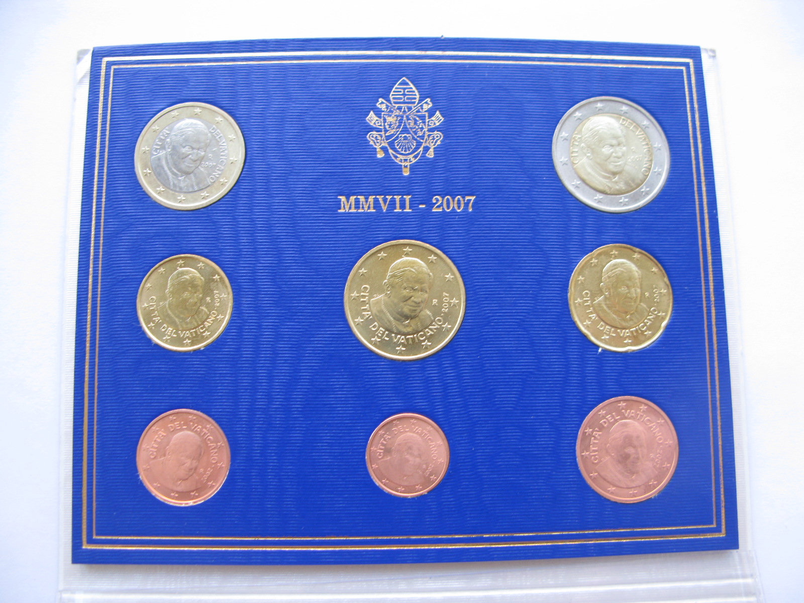 Ватикан официальный набор 2007 г.(Папа Бенедикт VXI )