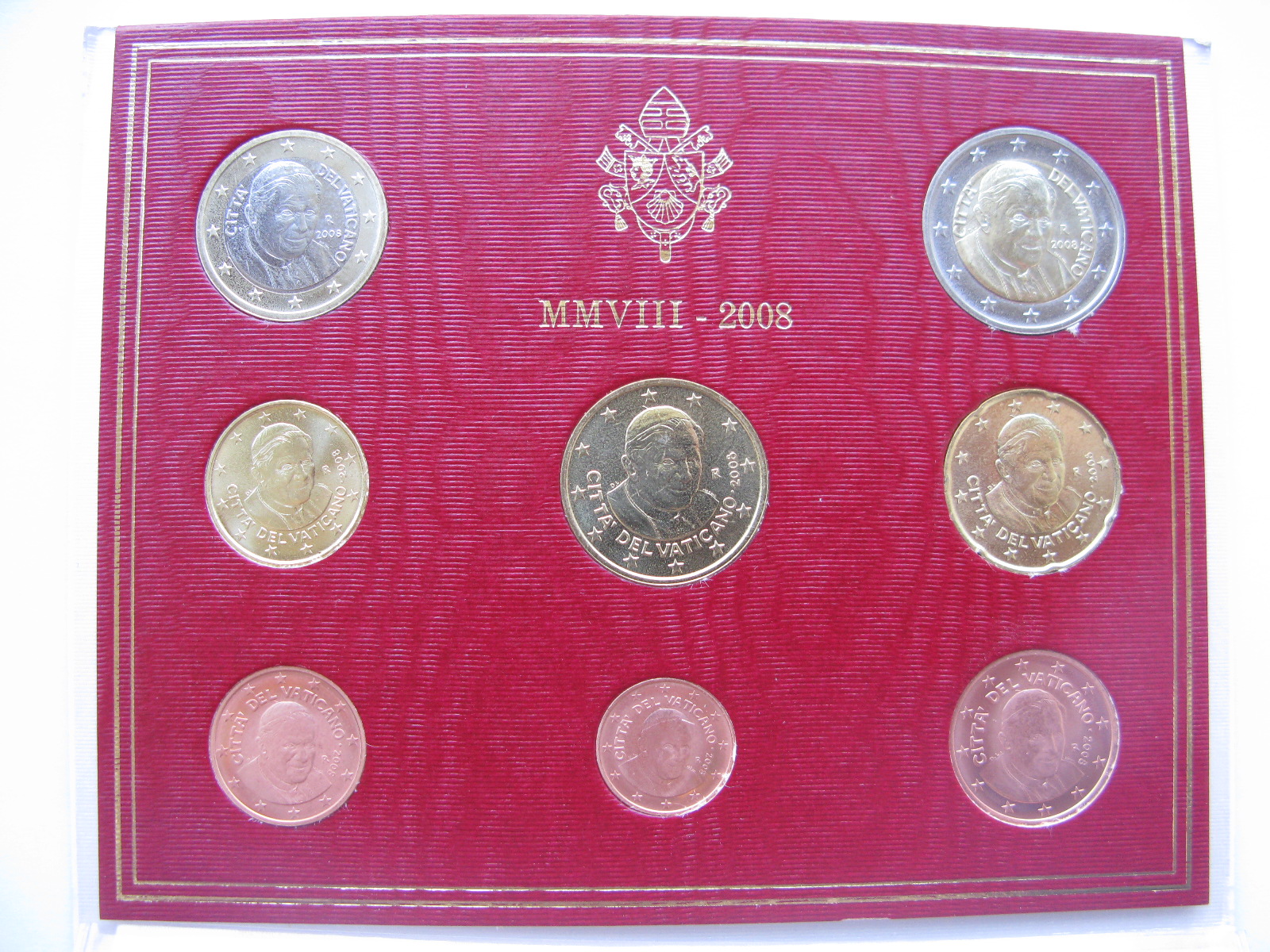 Ватикан официальный набор 2008 г.(Папа Бенедикт VXI )
