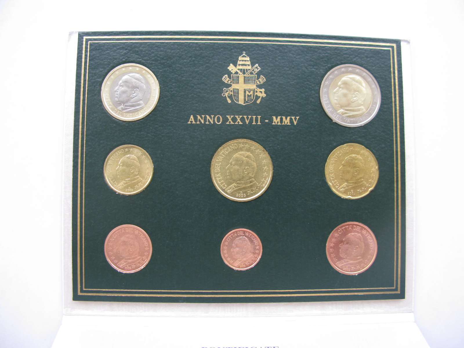 Ватикан официальный набор  2005 г.(Папа Иоанн Павел II)